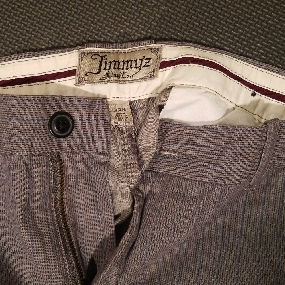 Jimmy'z surf slacks pin striped 32x32 wide leg